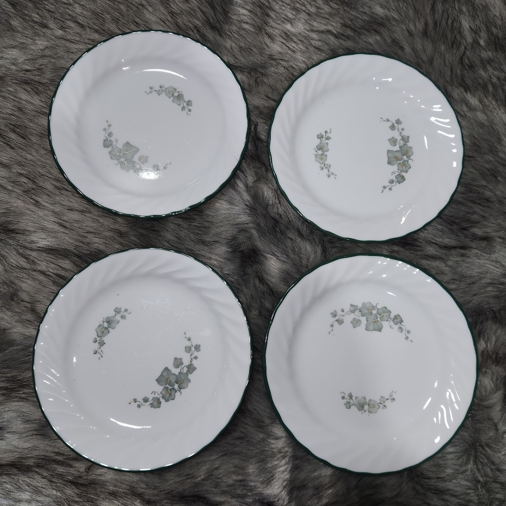 Corelle Callaway Ivy Swirl Salad Dessert Plates 7” Set Of 4 Vintage - Picture 1 of 4